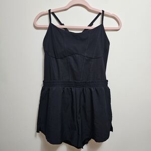 PINK Victoria's Secret Black Yltimate Runsie NWT Large‎